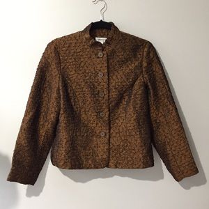 Coldwater Creek Crinkle Quilted Satin Jacket PS